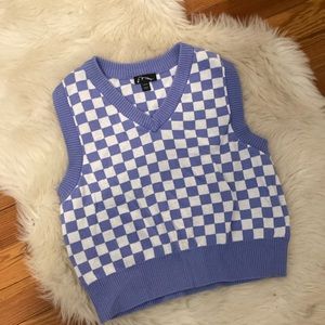 Art Class Kids Purple Checkered Vest